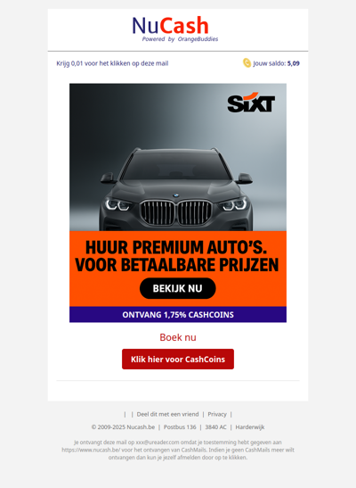 Huur een premium auto voor een betaalbare prijs bij SIXT