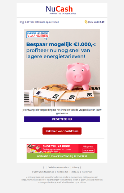 Bespaar mogelijk 1.000,- met deze lagere energietarieven!