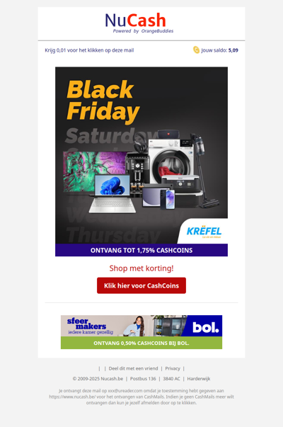 Pre black friday kortingen tot 40% bij Krëfel!