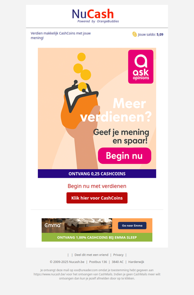 Meer verdienen? Geef je mening en spaar!