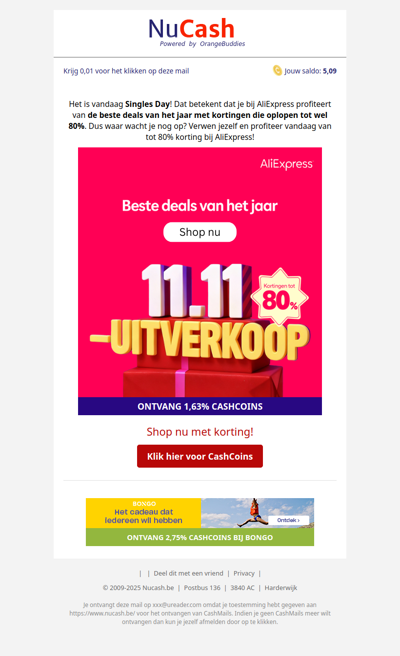 Tot 80% korting bij de Singles Day uitverkoop van AliExpress!