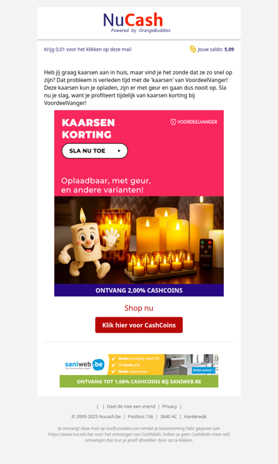 Profiteer van heel veel korting op kaarsen!