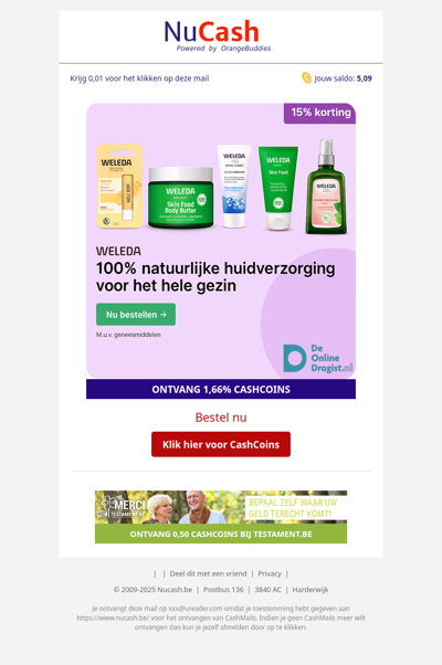 15% korting op Weleda favorieten bij De Online Drogist