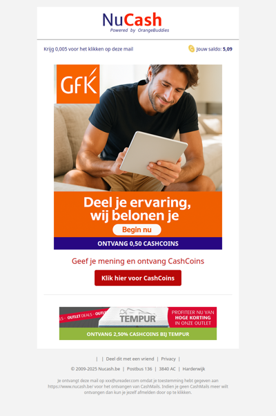 Jouw mening kan verschil maken! + 0,50 CashCoins