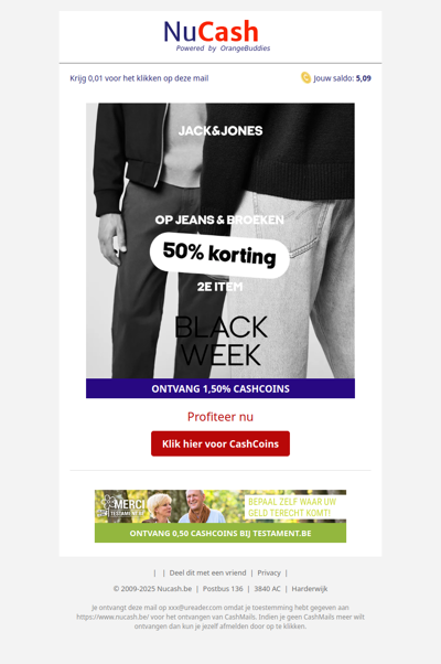 50% korting op je 2e paar jeans & broeken