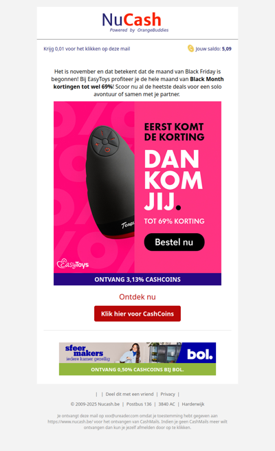 Black Friday kortingen tot 69% bij EasyToys