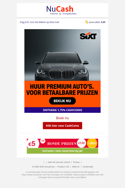 Huur een premium auto voor een betaalbare prijs bij SIXT