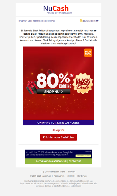 Black friday kortingen tot wel 80% bij Temu!