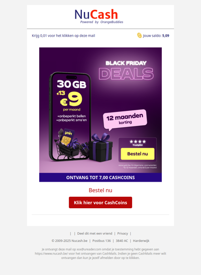 Black Friday deal: 12 maanden 4 EUR korting bij Yoin!