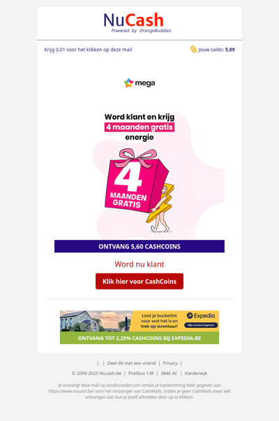 Krijg 4 maanden gratis energie