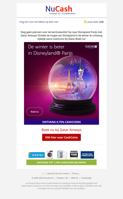 Vier de winter in Disneyland Parijs met Qatar Airways