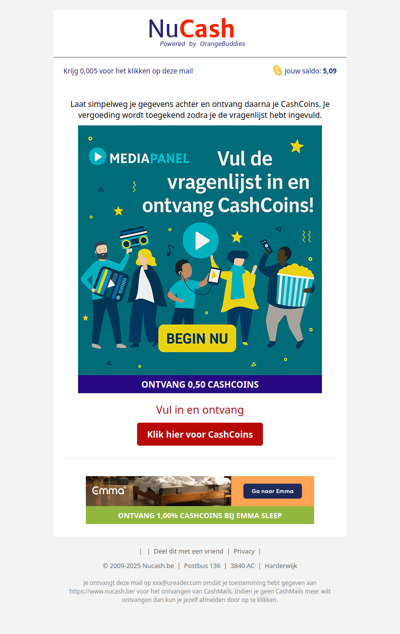 Je CashCoins wachten op je!