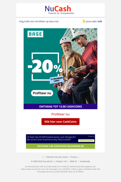 20% korting bij BASE!