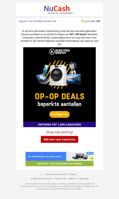 Profiteer van op = op deals bij Electro Depot!
