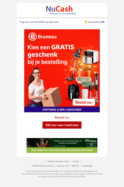 Kies een cadeau bij jouw bestelling bij Bruneau!