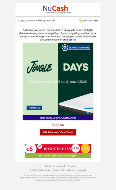 Tot 60% korting bij Matrassenkoning!