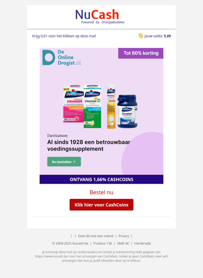 Tot 60% korting op Davitamon bij De Online Drogist