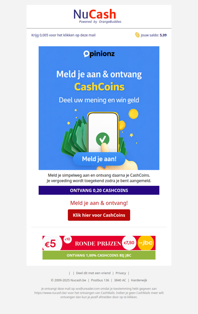 0,20 CashCoins voor wdqd!