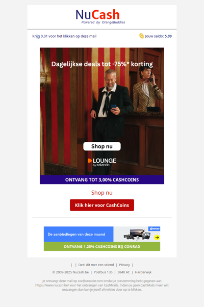 Ontdek de dagelijkse deals vanj Lounge by Zalando!