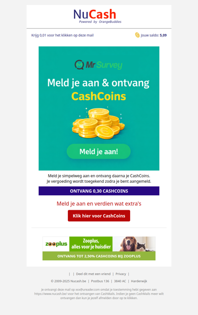 0,30 CashCoins, voor wdqd!