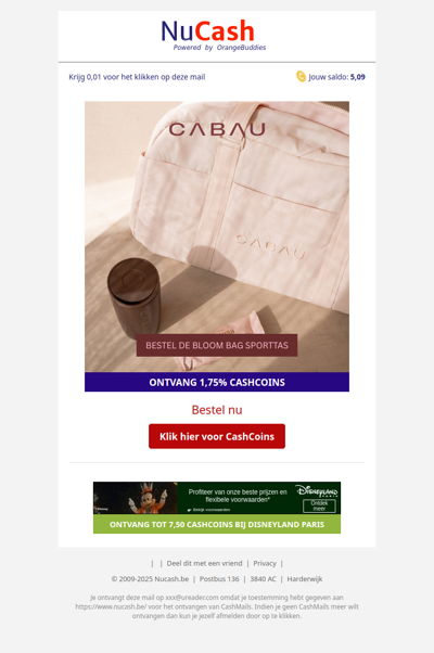 Bestel nu de Bloom Bag sporttas bij Cabau!