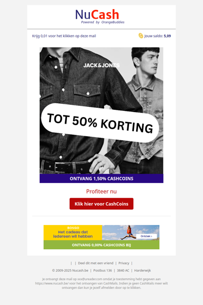 Tot 50% korting bij Jack & Jones