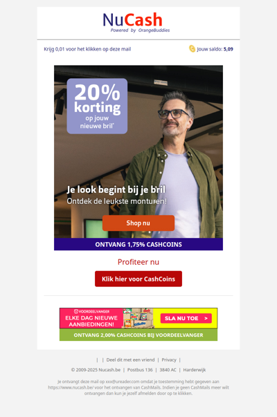 20% korting op jouw nieuwe bril bij Pearle