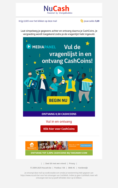 Je CashCoins wachten op je!