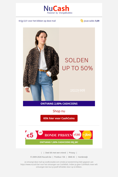 Tot 50% korting bij Sissy-Boy!