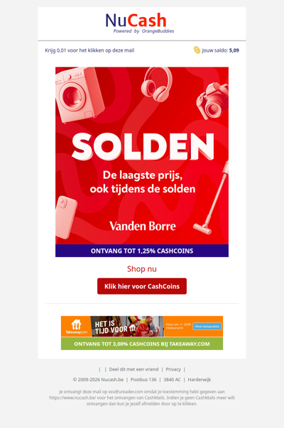 Solden bij Vanden Borre!