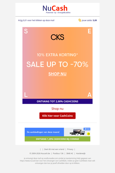 Tot 70% korting bij CKS Fashion