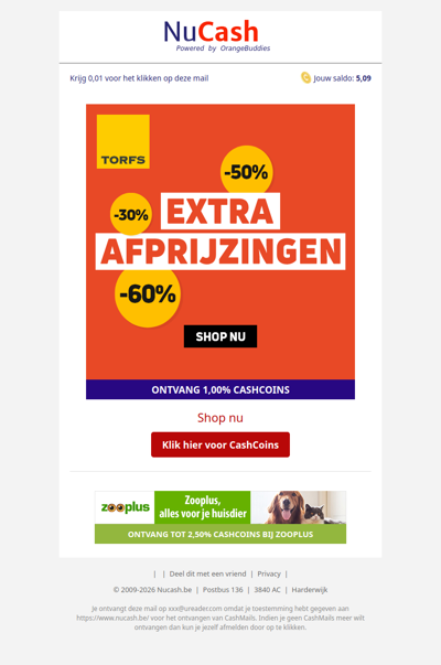 Tot 60% korting bij Torfs