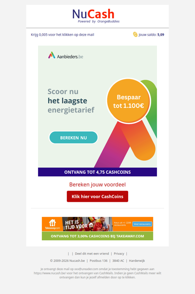 Bespaar tot 1100 EUR op je energierekening