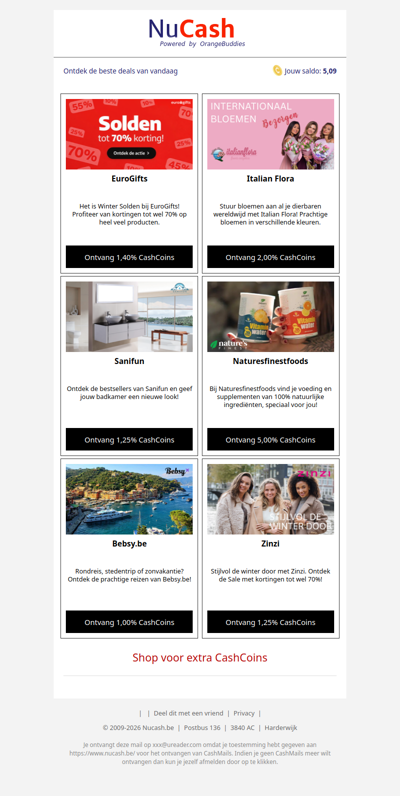 Hi wdqd, 6 nieuwe deals voor jou!