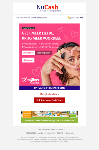 Valentijn kortingen bij EasyToys!