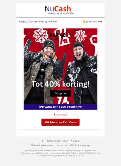 Tot 40% korting bij Large!