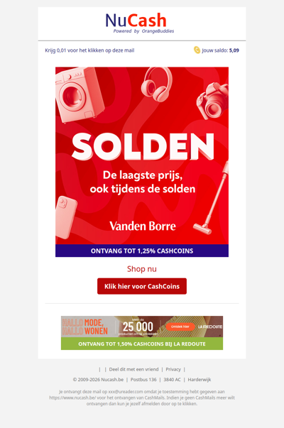 Solden bij Vanden Borre!