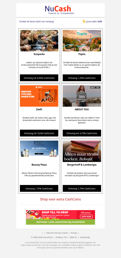 Een nieuwe week en 6 nieuwe deals voor jou!