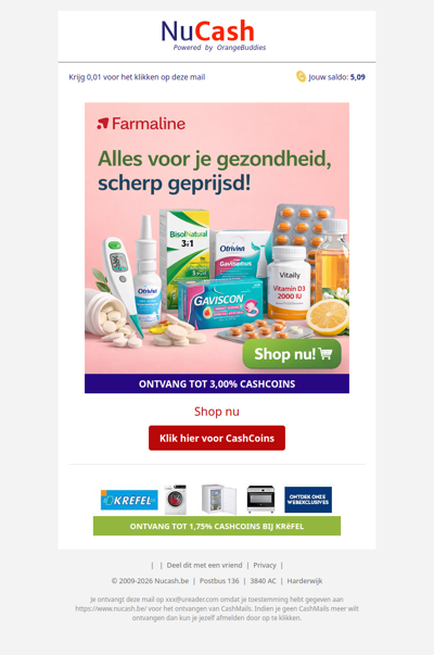 Tot 45% korting bij Farmaline