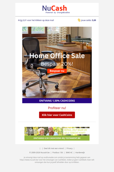 20% korting bij Herman Miller