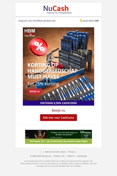 Tot 25% korting bij HBM Machines!