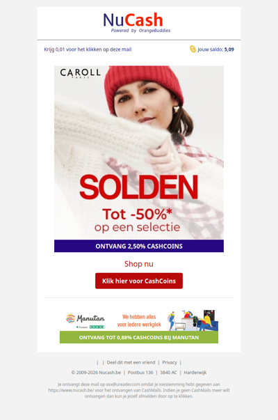 Tot 50% korting bij Caroll