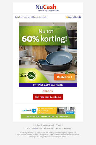 Tot 60% korting bij GreenPan!