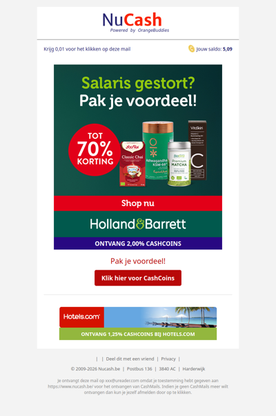 Ontvang tot 70% korting bij Holland & Barrett!