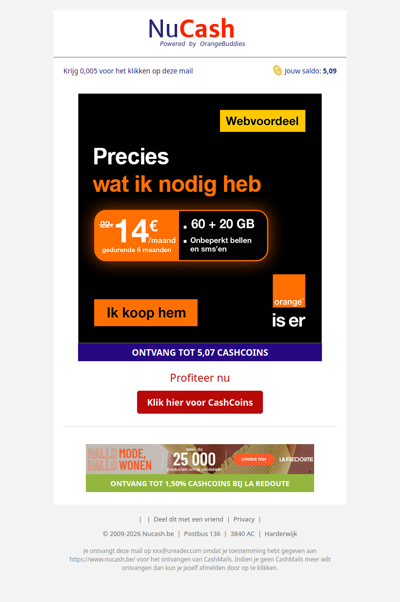 Nu 80GB + onbeperkt bellen voor maar 14 EUR bij Orange!