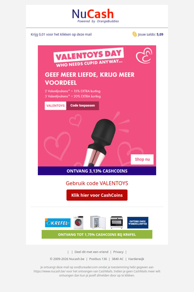 Geef meer liefde, krijg meer voordeel: tot -20% extra