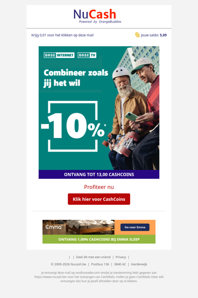 10% korting bij BASE!