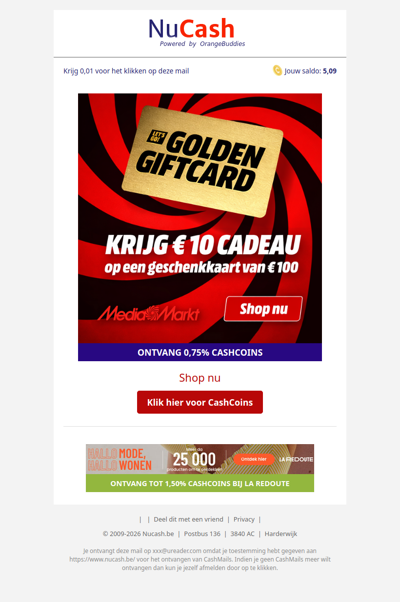 Krijg 10 EUR cadeau bij MediaMarkt!