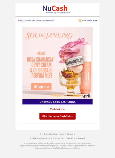 Ontdek de nieuwe Sol de Janeiro parfum mist bij April Beauty!