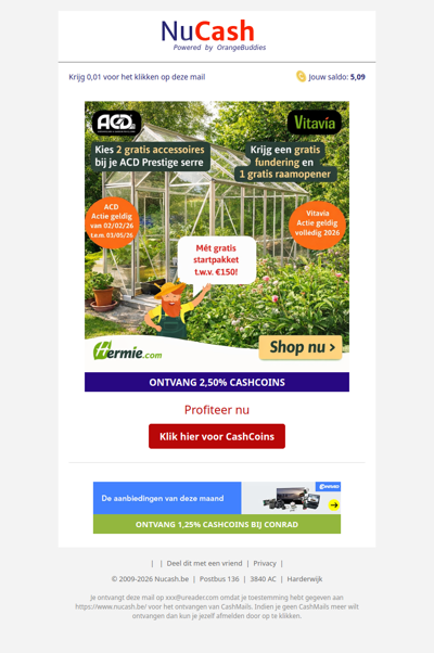 Gratis startpakket t.w.v. 150 EUR bij Hermie!